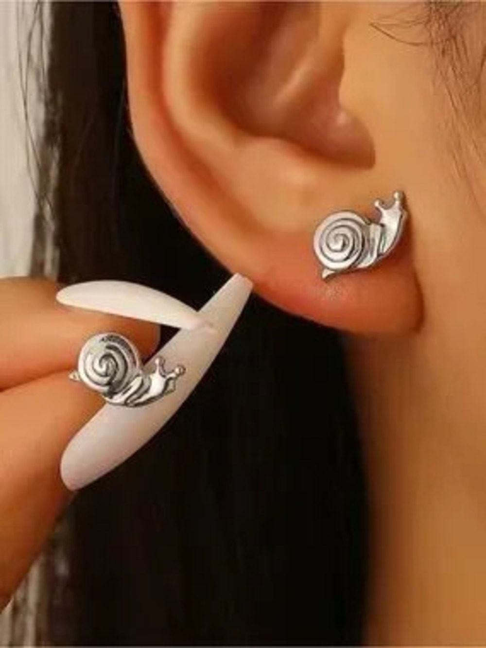 Vintage Snail Stud Earrings Insect Earrings